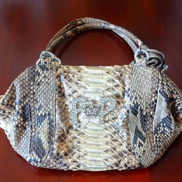 Fernando Pensato 'Python' Snakeskin Patterned Handbag - Picture 9 of 16